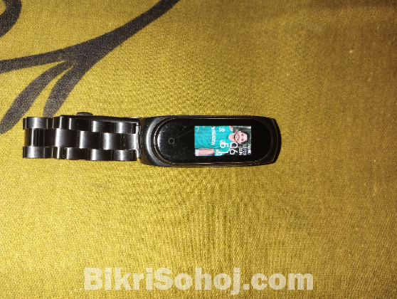 Original Mi Band 4 With Stainless Steel Strap